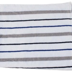 66” Gray White Blue Striped Cotton Bath-Towel in Bulk at Wholesale – Soft & Absorbent – Bathing Essentials